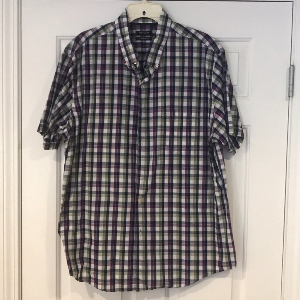 Van Heusen Button Down Short Sleeve Shirt XL